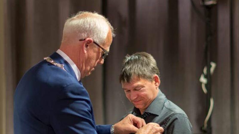 Jan Magne Aurvåg Norges Vels medalje for 30 år i bedrifta
